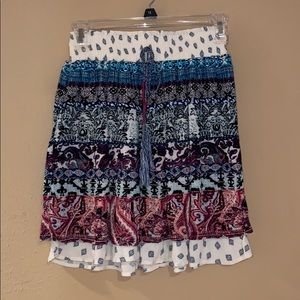 Printed mini skirt, never worn
